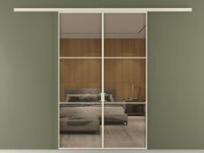 Перегородка Формато вдоль стены 2 створки