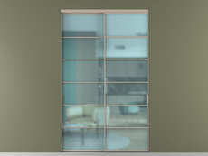 Перегородка Formato внутри проёма 2 створки