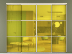 Перегородка Formato внутри проёма четырёхстворчатая