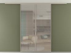 Перегородка Formato вдоль стены на потолок 2 створки