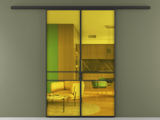 Перегородка Formato вдоль стены 2 створки