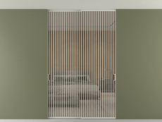 Перегородка Formato внутри проёма скрытое крепление в потолок 2 створки