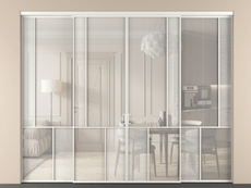 Перегородка Mosaic внутри проёма 4 створки