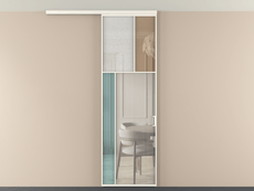 Перегородка Мозаик вдоль стены на потолок 1 створка