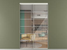 Перегородка Формато внутри проёма 2 створки