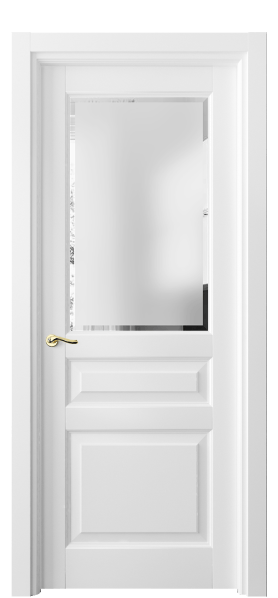 Межкомнатная дверь 0710 ББЛ Сатинированное стекло с фацетом. Цвет Бук белоснежный. Материал Массив бука эмаль. Коллекция Lignum. Фото. Дверь межкомнатная 0710 ББЛ Сатинированное стекло с фацетом. Цвет Бук белоснежный. Материал Массив бука эмаль. Коллекция Lignum. Картинка.