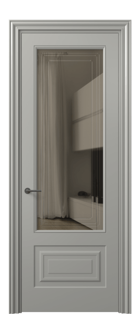 Межкомнатная дверь 8442 МНСР Бронза с гравировкой. Цвет Матовый нейтральный серый. Материал Гладкая эмаль. Коллекция Mascot. Фото. Дверь межкомнатная 8442 МНСР Бронза с гравировкой. Цвет Матовый нейтральный серый. Материал Гладкая эмаль. Коллекция Mascot. Картинка.