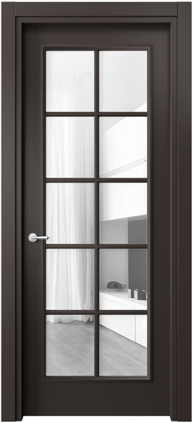 Межкомнатная дверь 8102 МАН Прозрачное стекло. Цвет Матовый антрацит. Материал Гладкая эмаль. Коллекция Paris. Фото. Дверь межкомнатная 8102 МАН Прозрачное стекло. Цвет Матовый антрацит. Материал Гладкая эмаль. Коллекция Paris. Картинка.