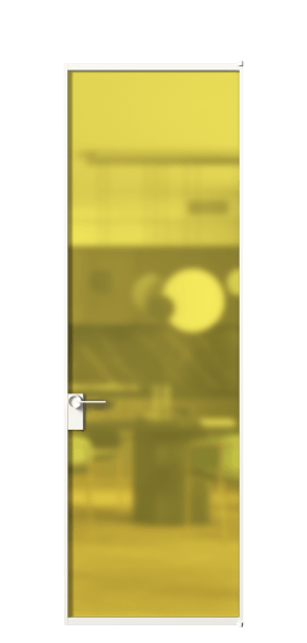 Дверь межкомнатная АЛПЛ040.01 САТ ЖЕЛ БЕЛ. Цвет Алюминий Белый. Материал Алюминий. Коллекция Formato. Картинка.