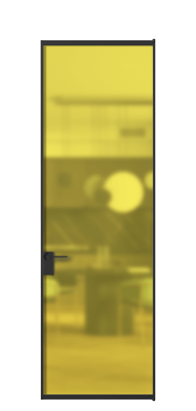 Дверь межкомнатная АЛПЛ040.01 САТ ЖЕЛ ЧЕР. Цвет Алюминий Черный. Материал Алюминий. Коллекция Formato. Картинка.