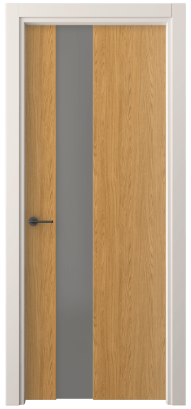 Дверь межкомнатная 4224 ВНД СЕР САТ. Цвет Ванильный дуб. Материал Ламинатин. Коллекция Freedom. Картинка.