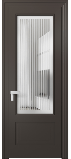 Дверь межкомнатная 8342 МАН Сатин с гравировкой Rocca. Цвет Матовый антрацит. Материал Гладкая эмаль. Коллекция Rocca. Картинка.