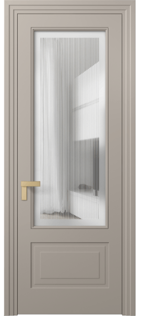 Дверь межкомнатная 8342 МБСК Сатин с гравировкой Rocca. Цвет Матовый бисквитный. Материал Гладкая эмаль. Коллекция Rocca. Картинка.