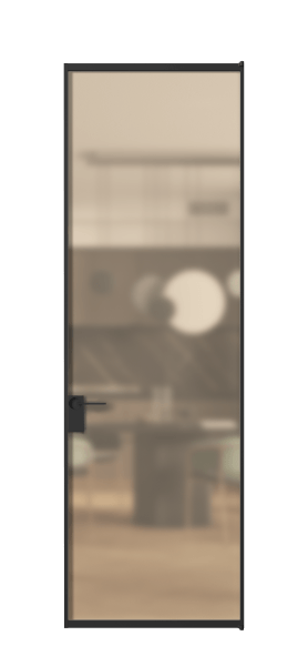 Дверь межкомнатная АЛПЛ040.01 САТ ОРАНЖ ЧЕР. Цвет Алюминий Черный. Материал Алюминий. Коллекция Formato. Картинка.