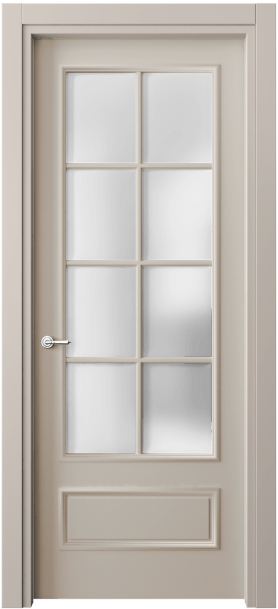 Дверь межкомнатная 8112 МСБЖ САТ. Цвет Матовый светло-бежевый. Материал Гладкая эмаль. Коллекция Paris. Картинка.